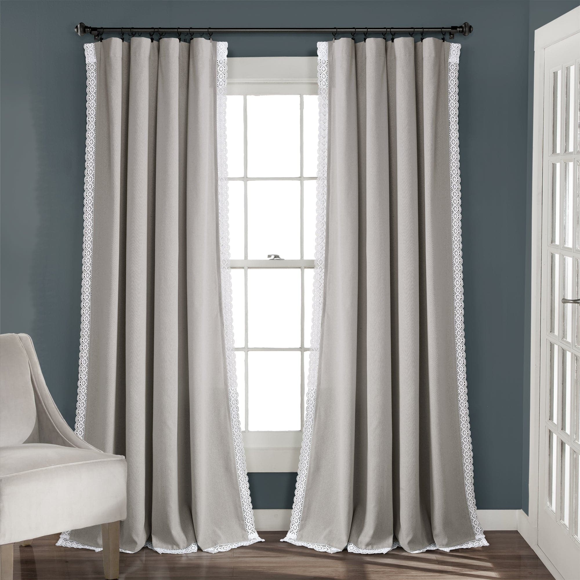 Rosalie Faux Linen Window Panel Set - 54