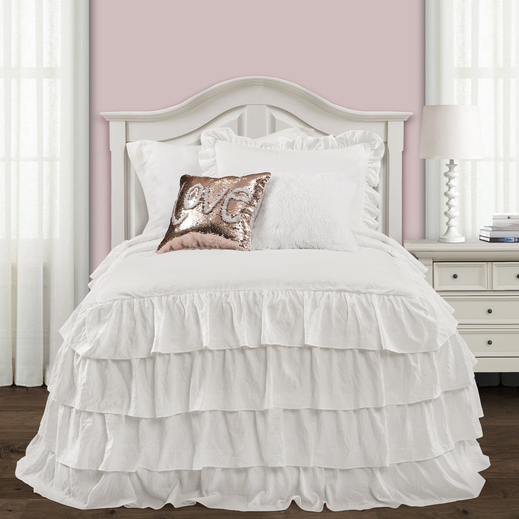 Allison Ruffle Skirt Bedspread Set | Lush Decor | www.lushdecor