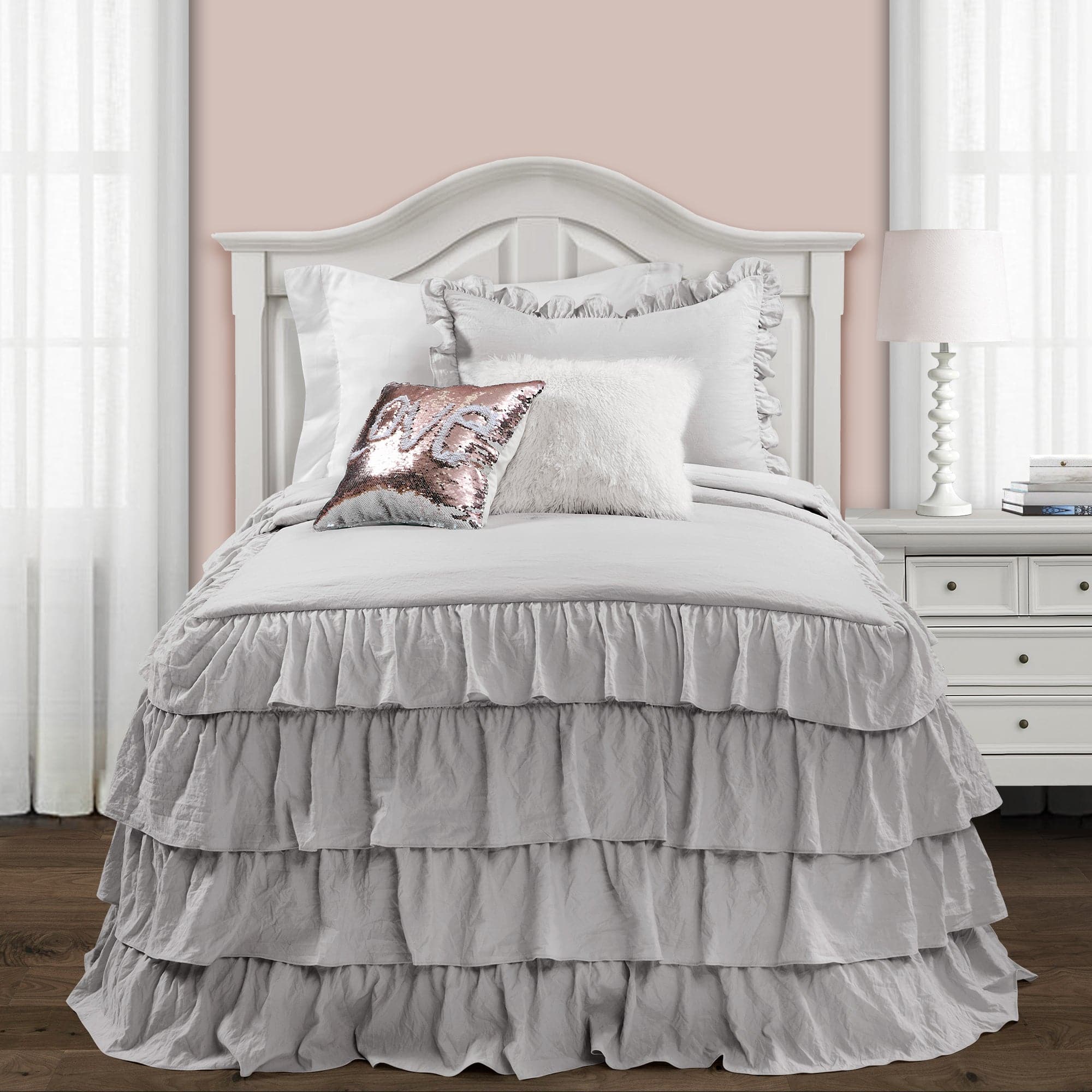 Allison Ruffle Skirt Bedspread Set | Lush Decor | www.lushdecor