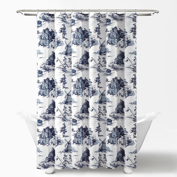 White Shower Curtains, French Shower Curtains, Provence Shower