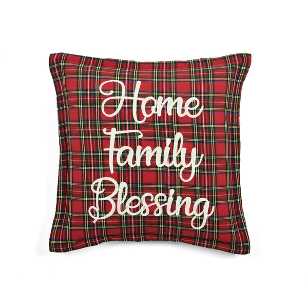 Red Plaid Christmas Pillow Cover