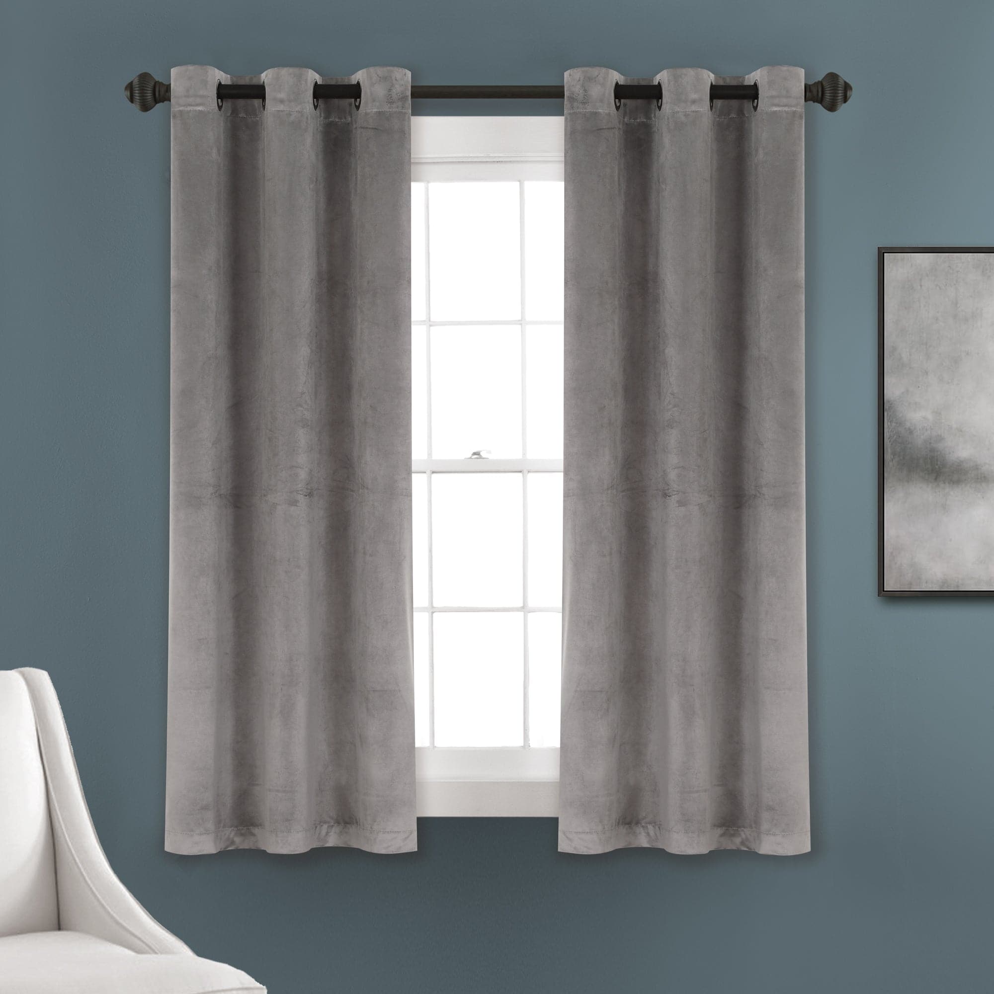 Prima Velvet Solid Grommet Room Darkening/Light Filtering Window