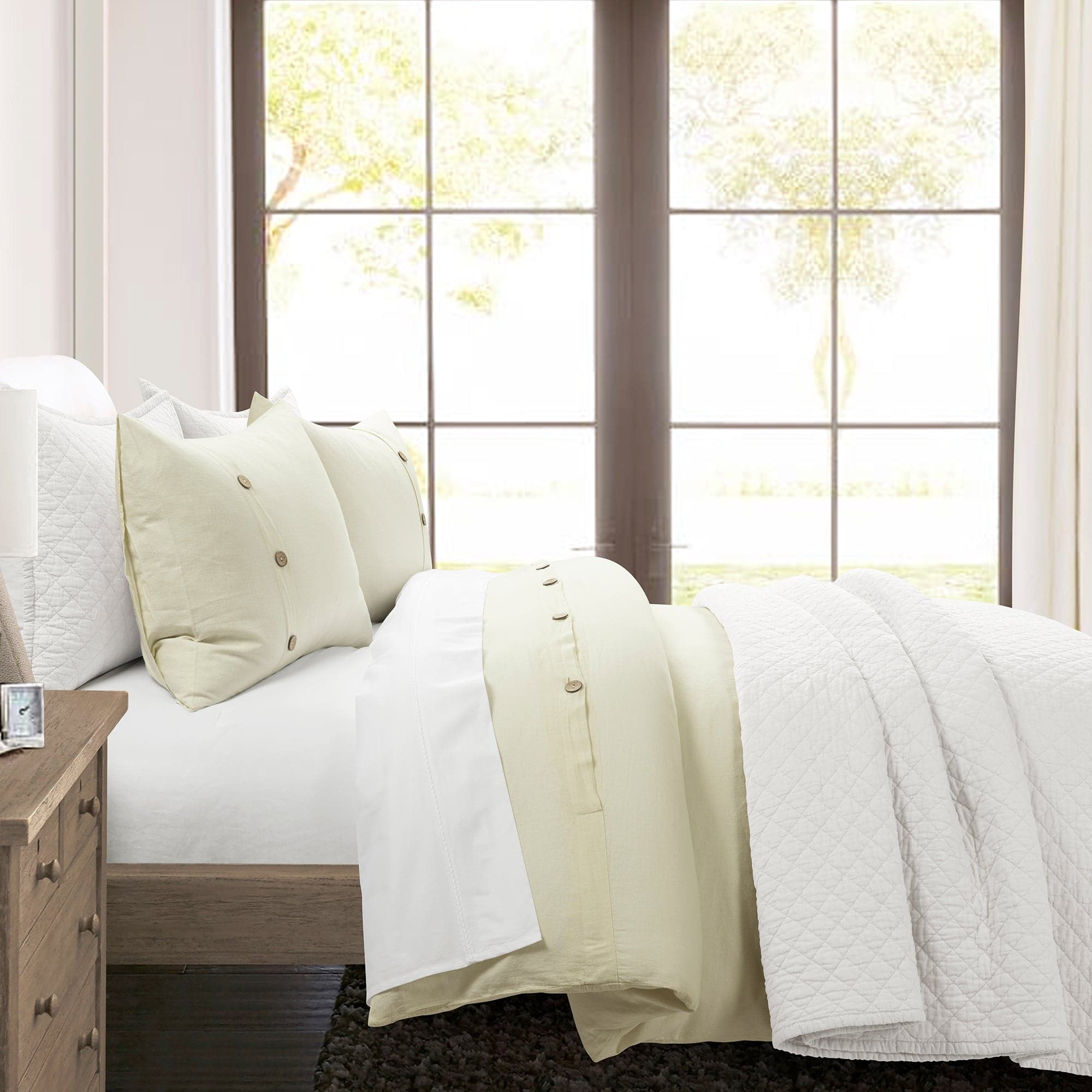 BELGIAN LINEN BEDDING SET IN PURE WHITE – Ellei Home