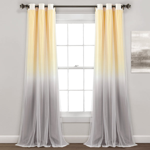 Umbre Fiesta Sheer/Light Filtering Window Curtain Panel | Lush Decor