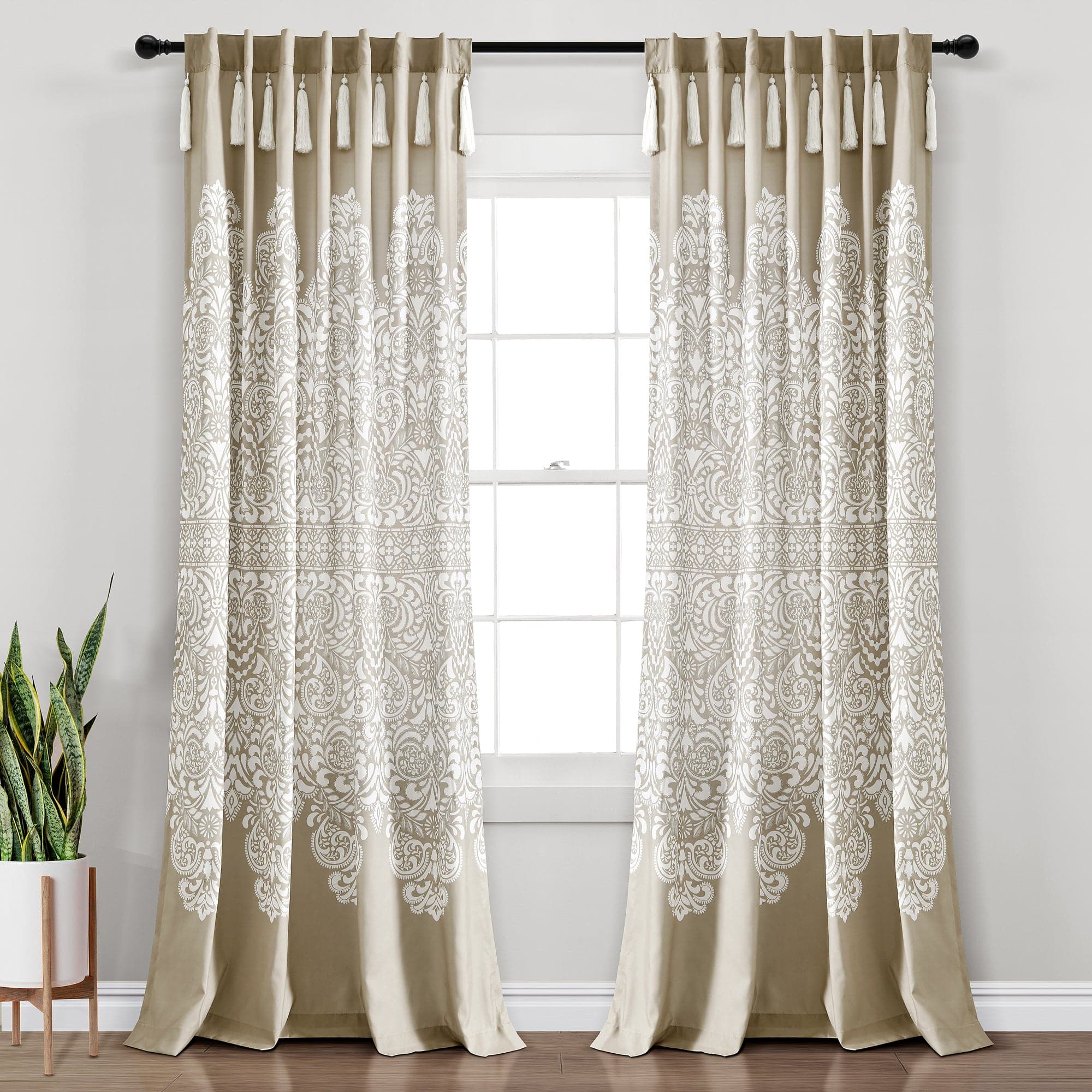 Boho Medallion Window Curtain Panel Set | Lush Decor | www