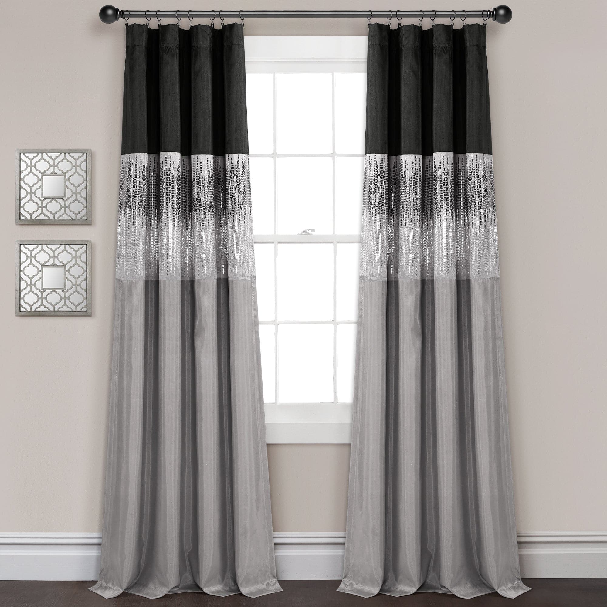 Night Sky 100% Lined Blackout Window Curtain Panel | Lush Decor