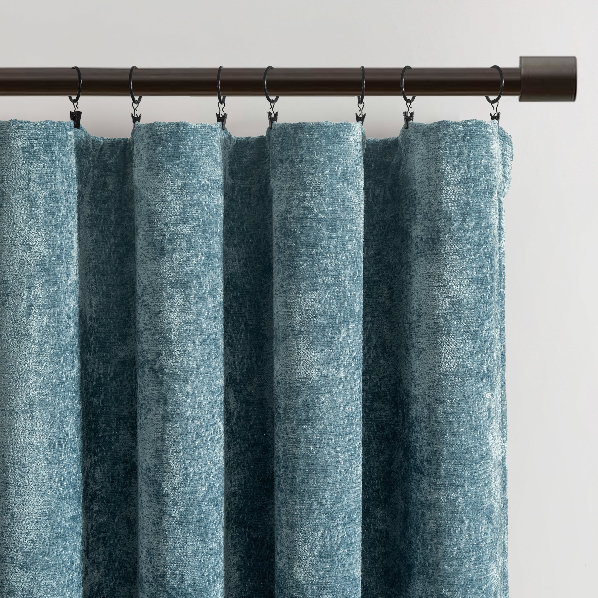 Aspen Luxury Velvet Chenille Window Curtain Panel