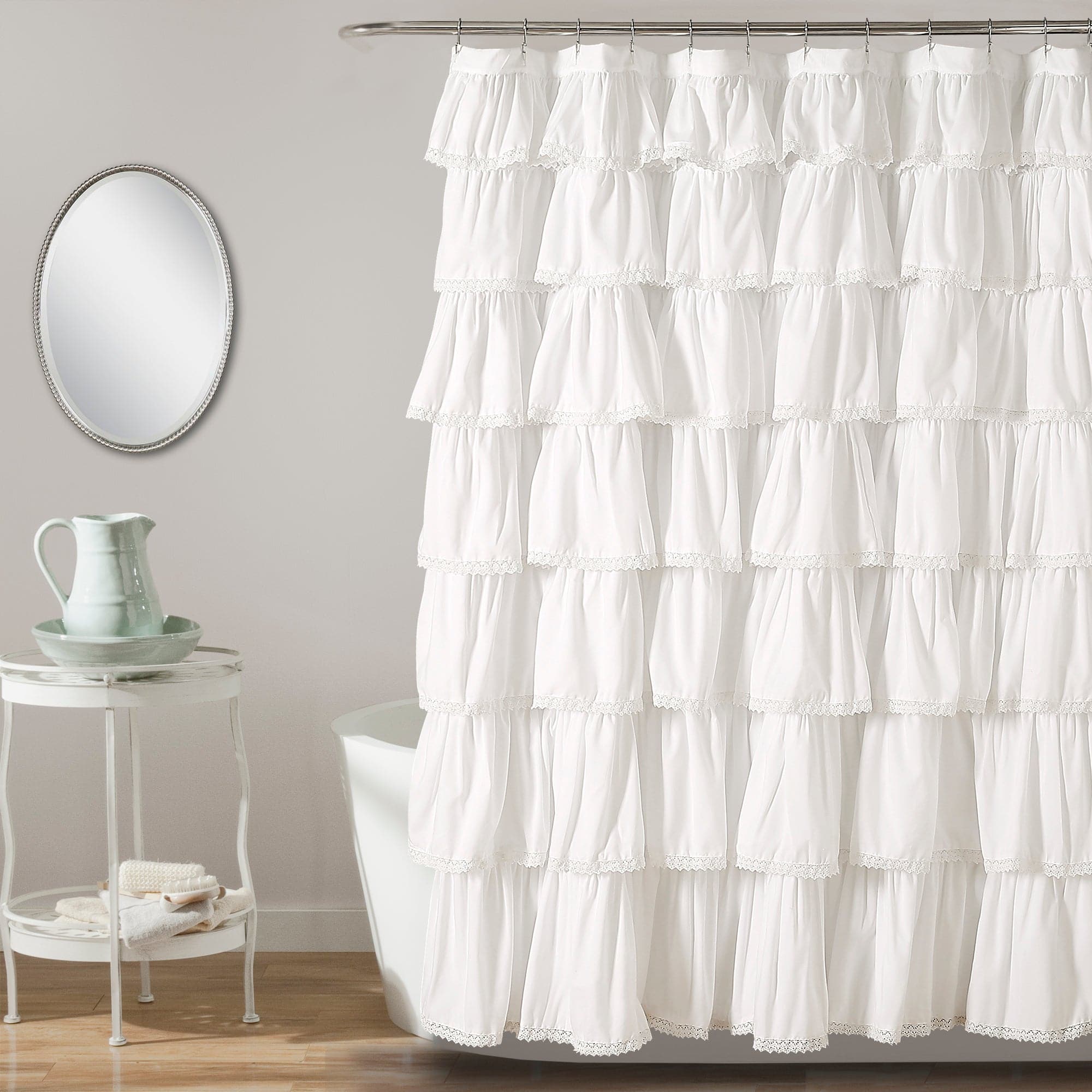Lace Ruffle Shower Curtain | Lush Decor | www.lushdecor.com – LushDecor