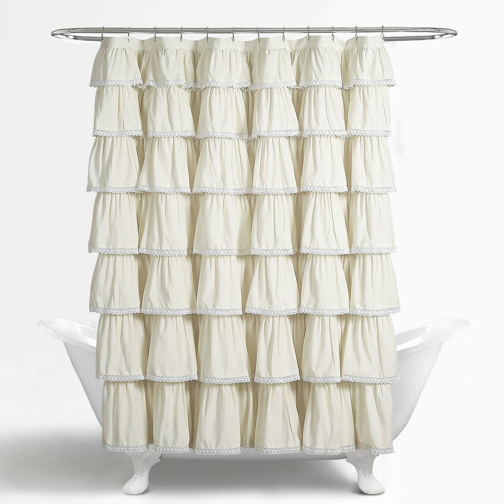 Lace Ruffle Shower Curtain | Lush Decor | www.lushdecor.com – LushDecor