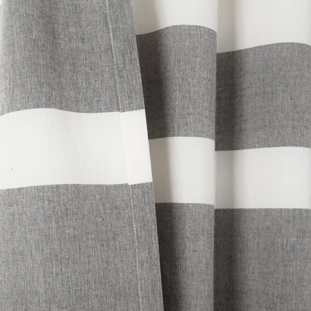 Cape Cod Stripe Yarn Dyed Cotton Window Curtain Panel Set Lush Decor   16T004539 CAPE COD STRIPE YARN DYED COTTON GRAY WINDOW PANEL 40X84 PAIR 848742088296 ALT 4 1024x1024 