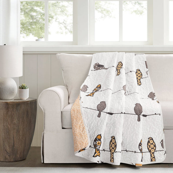 Pastel Spring Birds Throw Blanket - Spring Birds by sandra_hutter_designs - Pink White Blue Birds Baby Throw Blanket with Spoonflower hot Fabric