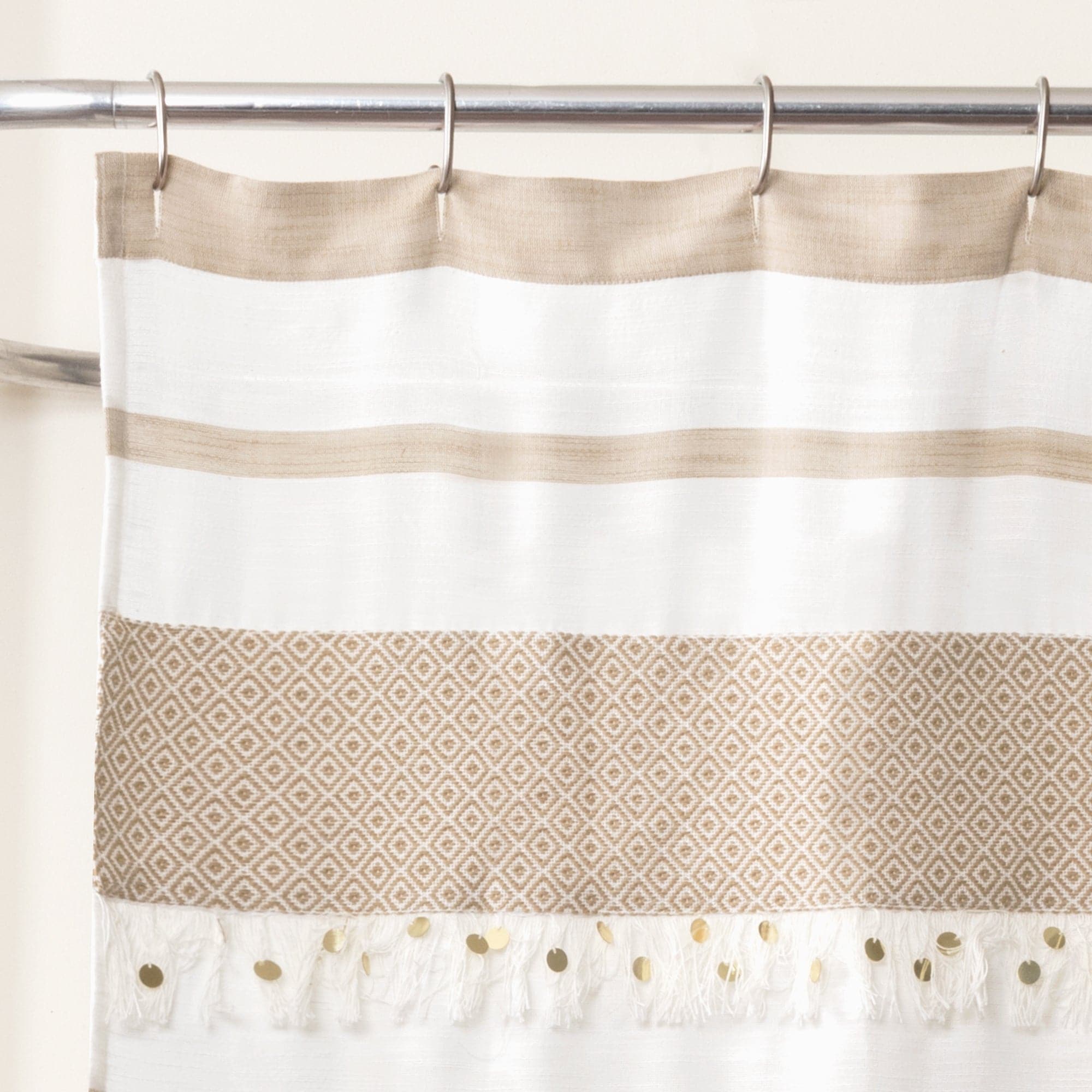 WABI SABI STRIPE BROWN Shower Curtain By Kavka Designs - On Sale - Bed Bath  & Beyond - 30497470