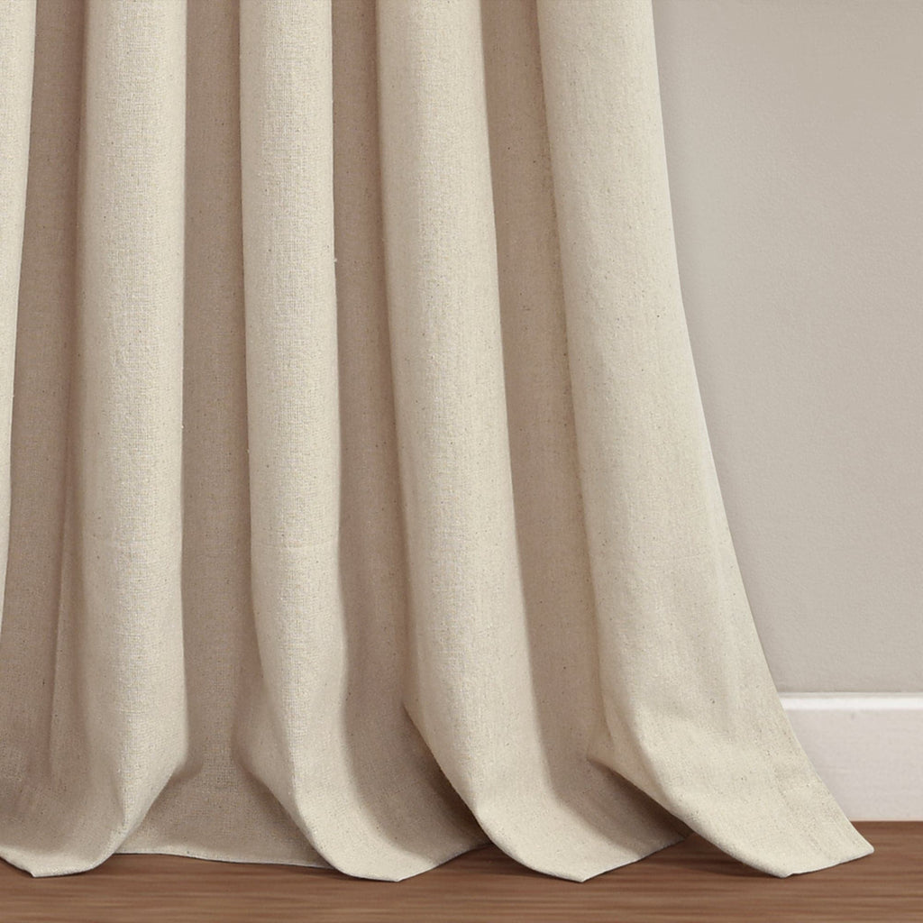 Linen Button Pinched Pleat Window Curtain Panel | Lush Decor | www ...