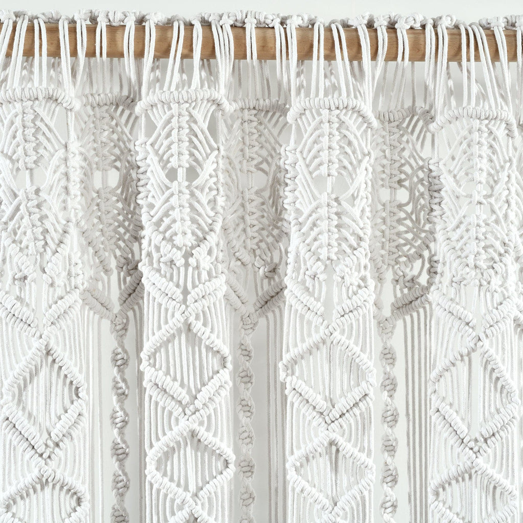 Boho Macrame Textured Cotton Window Curtain/Room Divider/Doorway/Wall ...