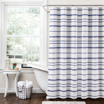 Stripe Clip Jacquard Shower Curtain | Lush Decor | www.lushdecor.com ...