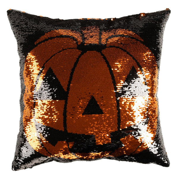 Orange Painted Pumpkins - Decorative Pillow Cover - 18x18 in