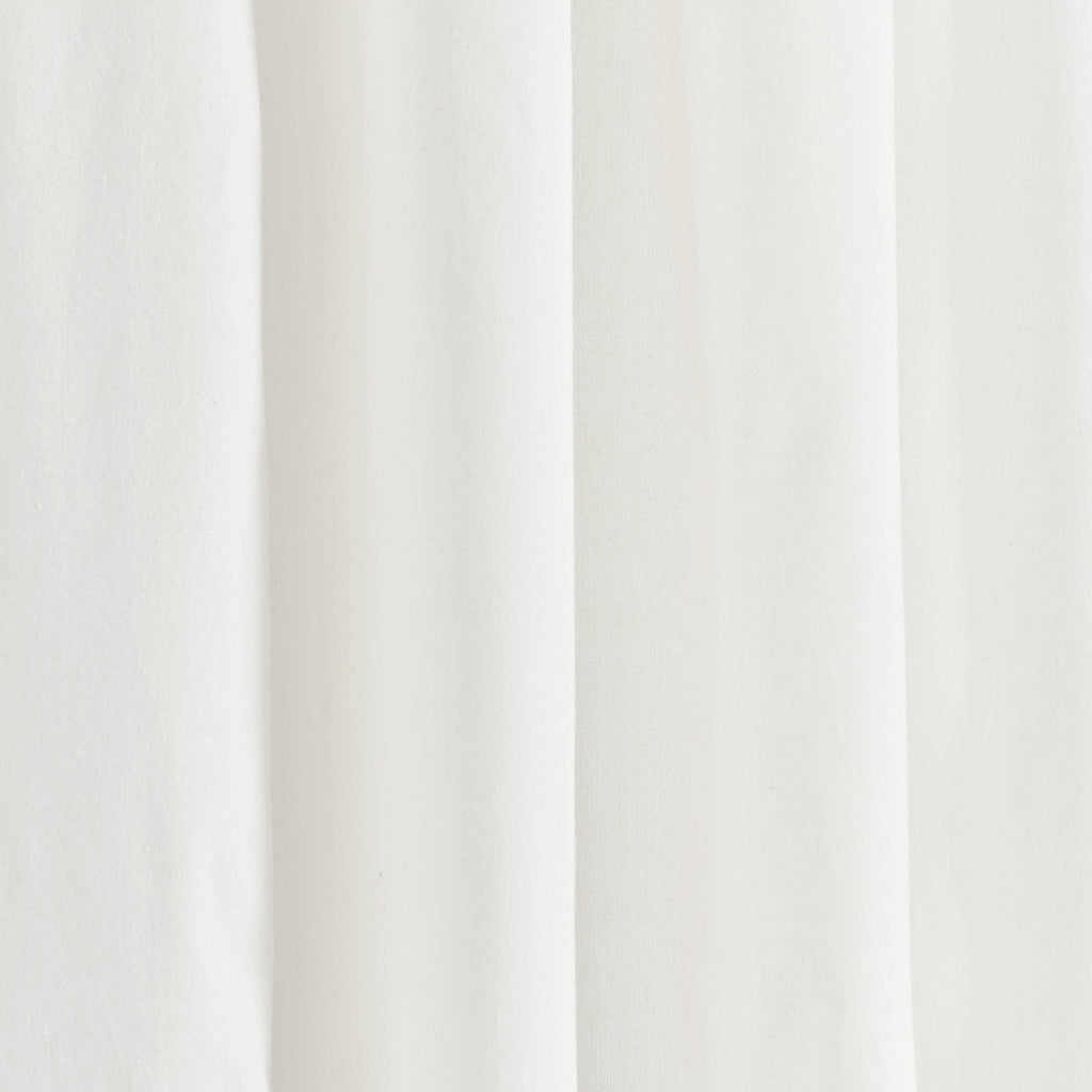 Coastal Chic Scallop Edge Faux Linen Window Curtain Panel Set | Lush ...